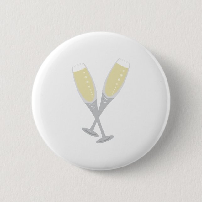 Macaron Rond 5 Cm Flutes de Champagne (Devant)
