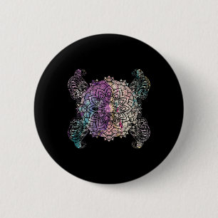 Macaron Rond 5 Cm Flux de Yoga Spirituel Géométrie Sacrée Art Prana 