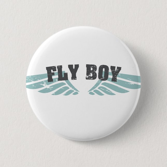 Macaron Rond 5 Cm Fly Boy (Devant)