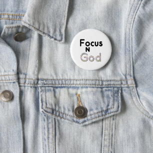 Macaron Rond 5 Cm Focus sur Dieu