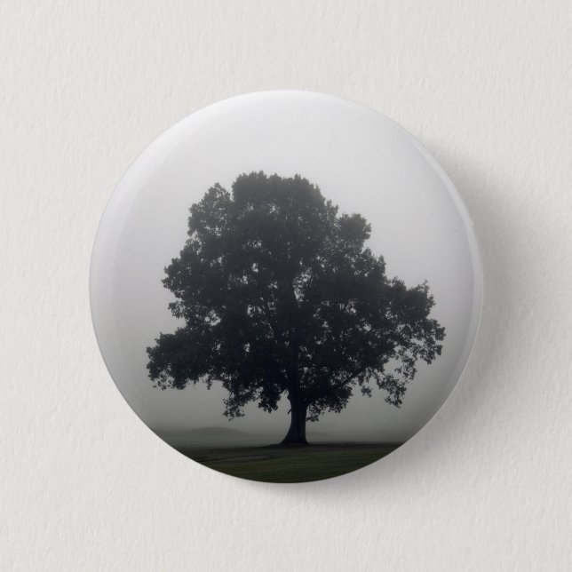Macaron Rond 5 Cm Foggy Tree (Devant)