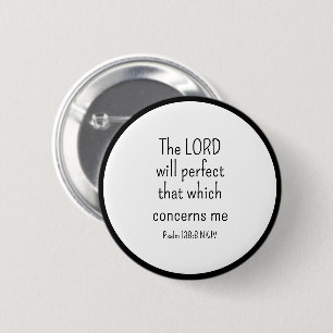 Macaron Rond 5 Cm Foi simple noire et blanche en Dieu Bible Verse