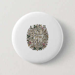 Macaron Rond 5 Cm Foi sur la peur papillon floral vintage
