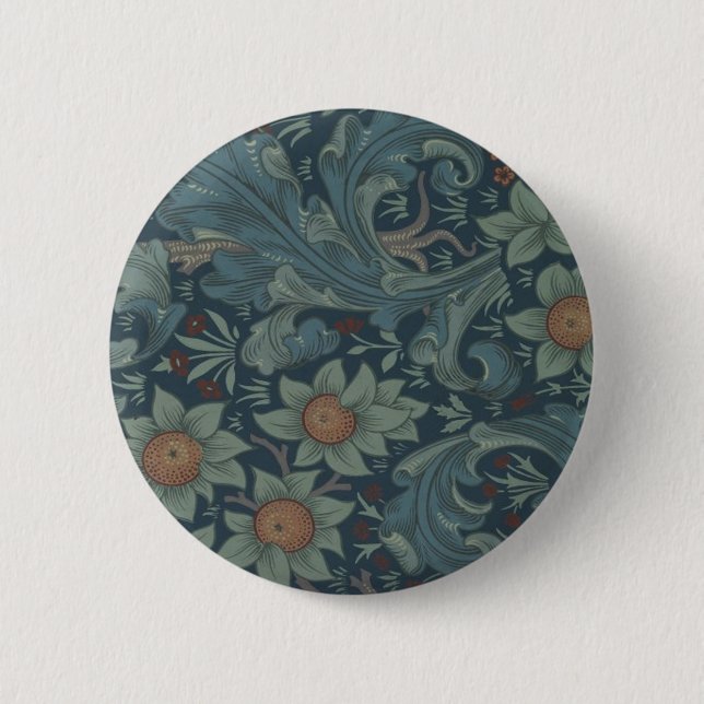 Macaron Rond 5 Cm Fonds d'écran Motif William Morris Orchard (Devant)