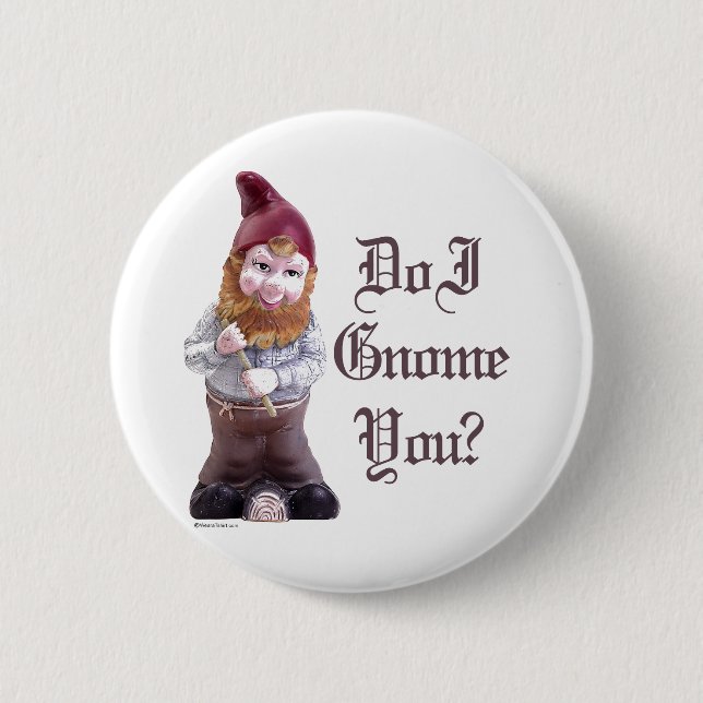 Macaron Rond 5 Cm Font le gnome d'I vous (Devant)