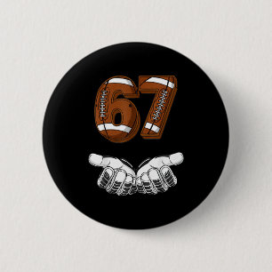 Macaron Rond 5 Cm Football 67 Six Seven Drôle Gen Alpha Meme
