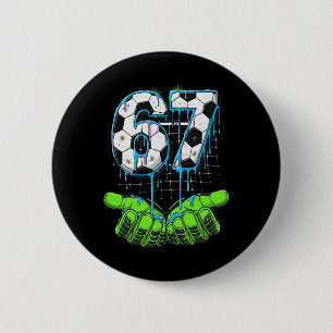 Macaron Rond 5 Cm Football 67 Six Seven Drôle Gen Alpha Meme Drip