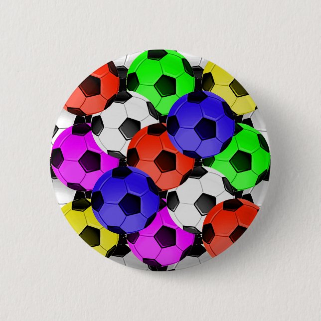 Macaron Rond 5 Cm Football américain multicolore (Devant)