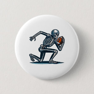 Macaron Rond 5 Cm Football américain Skeleton Boys Homme Football Fa