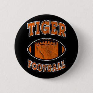 Macaron Rond 5 Cm Football aux tigres vintage en détresse