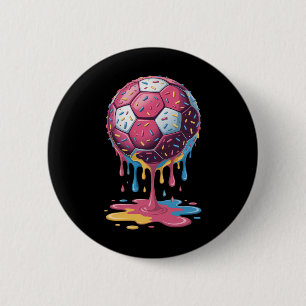 Macaron Rond 5 Cm Football Byll Drip Crème Glacée Drip Hommes Femmes