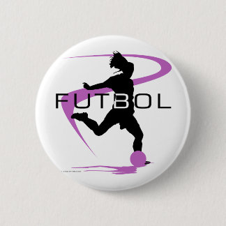 Macaron Rond 5 Cm Football du football - filles - rose