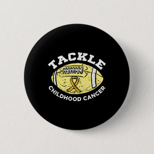 Macaron Rond 5 Cm Football Lutter contre le cancer chez l'enfant