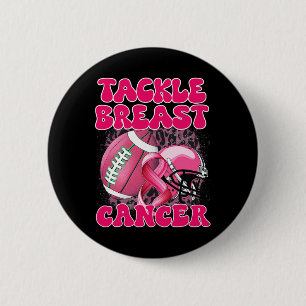 Macaron Rond 5 Cm Football Lutter contre le cancer du sein Sensibili