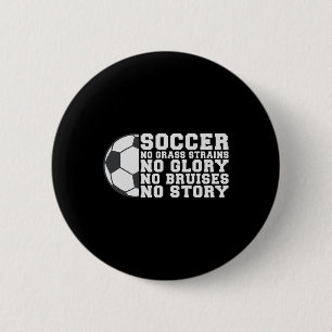 Macaron Rond 5 Cm Football Pas de Blessure Pas de Gloire Pas de Bleu