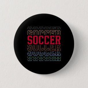 Macaron Rond 5 Cm Football Texte Superposé Drôle Équipe Joueur Entra