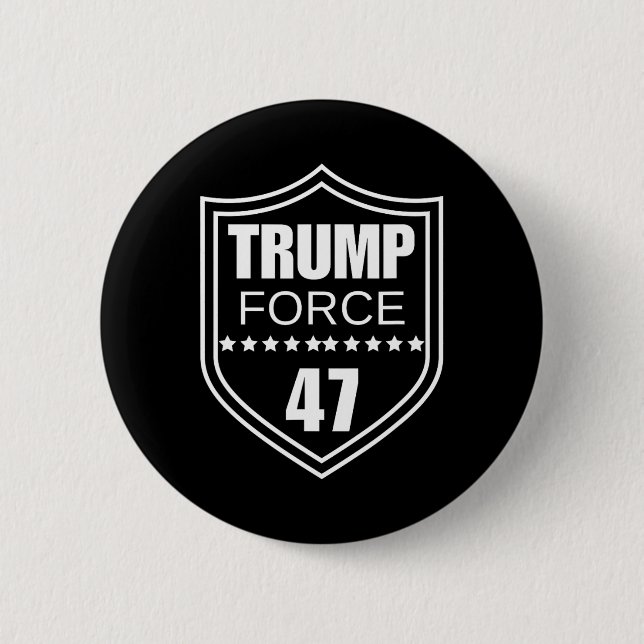 Macaron Rond 5 Cm Force 47 Ultra Maga Plus Que Jamais Ne Céder (Devant)