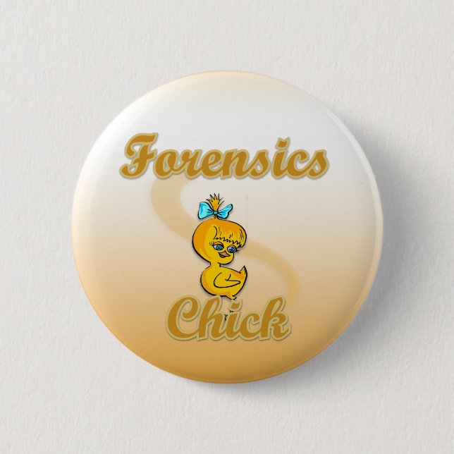 Macaron Rond 5 Cm Forensics Chick (Devant)
