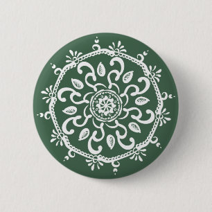 Macaron Rond 5 Cm Forest Mandala
