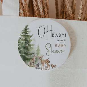 Macaron Rond 5 Cm Forêt Bois Animaux Oh Bébé