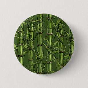Macaron Rond 5 Cm Forêt de bambou en vert