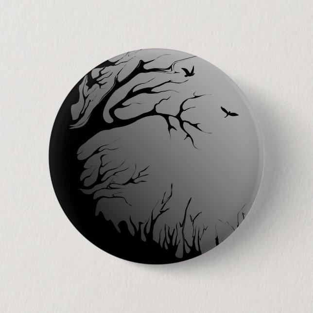 Macaron Rond 5 Cm forêt foncée (Devant)
