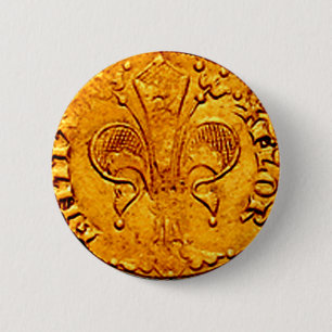 MACARON ROND 5 CM FORINT ANTIQUE OR FLORENTIEL