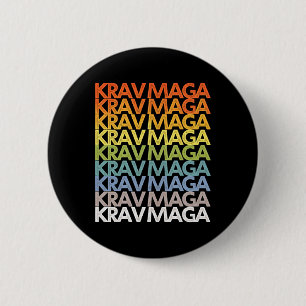 Macaron Rond 5 Cm Formation d'autodéfense Krav Mega Arts martiaux Fi