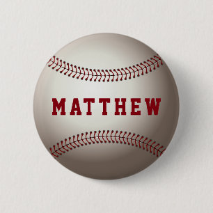 Macaron Rond 5 Cm Forme de baseball nom personnalisé