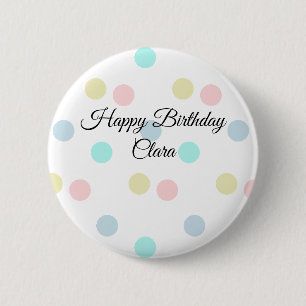 Macaron Rond 5 Cm Forme de cercle coloré heureux anniversaire ajoute