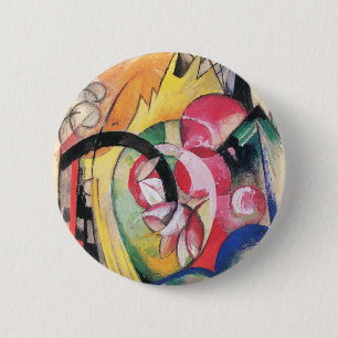 Macaron Rond 5 Cm Formes abstraites (aussi connu sous Fleurs colorée