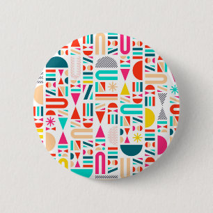 Macaron Rond 5 Cm Formes géométriques colorées mignonnes motifs cand