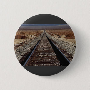 Macaron Rond 5 Cm Formez les voies, désert de Mojave, la Californie