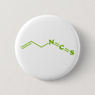 Macaron Rond 5 Cm Formule moléculaire de l'isothiocyanate de Wasabi