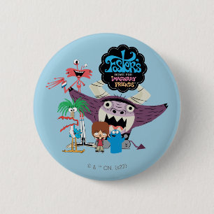 Macaron Rond 5 Cm Foster's Home for Imaginary Friends   Bienvenue