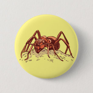 Macaron Rond 5 Cm Fourmi - Insecte travailleur