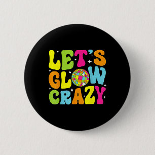 Macaron Rond 5 Cm Fous Retro fête d'anniversaire Glowday 80s 90s