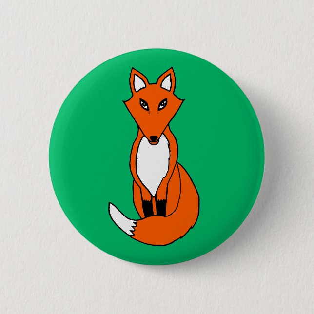 Macaron Rond 5 Cm Fox (Devant)