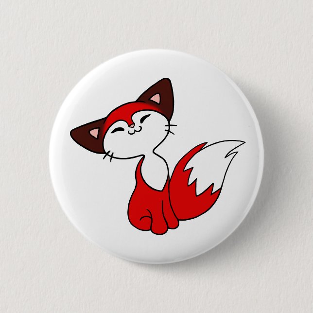 Macaron Rond 5 Cm Fox délicieux (Devant)