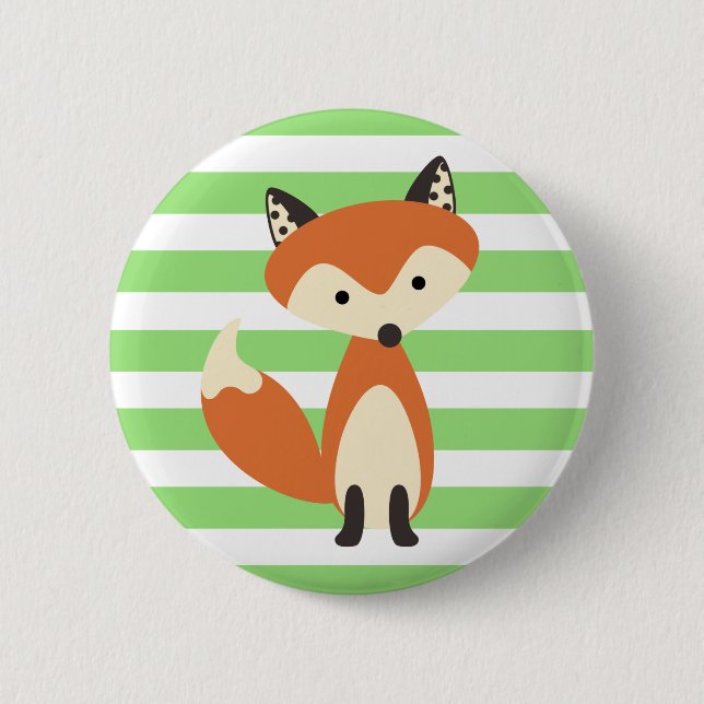 Macaron Rond 5 Cm Fox rusé (Devant)