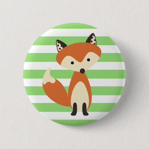 Macaron Rond 5 Cm Fox rusé