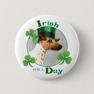 Macaron Rond 5 Cm Fox Terrier doux du jour de St Patrick