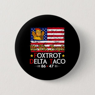 Macaron Rond 5 Cm Foxtrot Delta Taco 8647 Allons Taco Us Drapeau We 
