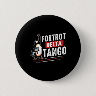 Macaron Rond 5 Cm Foxtrots Deltas Tangos Penguins Anti Trump