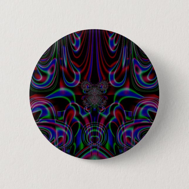 Macaron Rond 5 Cm Fractal 53, Bouton (Devant)