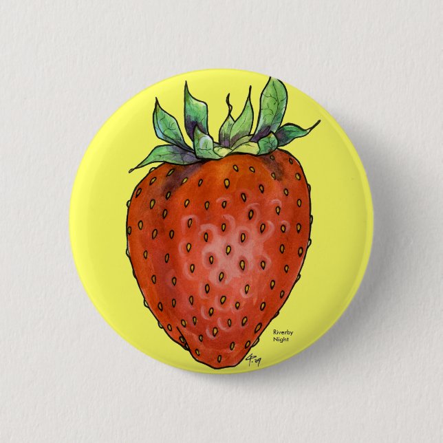 Macaron Rond 5 Cm Fraise (Devant)
