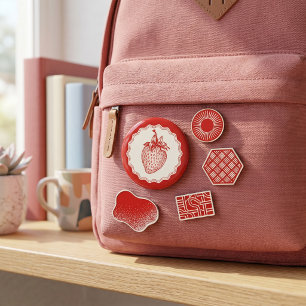 Macaron Rond 5 Cm Fraise