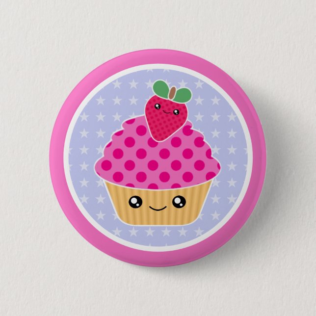 Macaron Rond 5 Cm Fraise de petit gâteau de Kawaii (Devant)