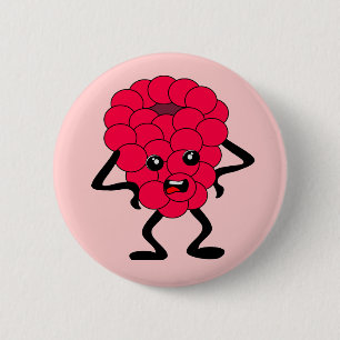 Macaron Rond 5 Cm Framboise aigre : Mauvaise Gang aux fruits