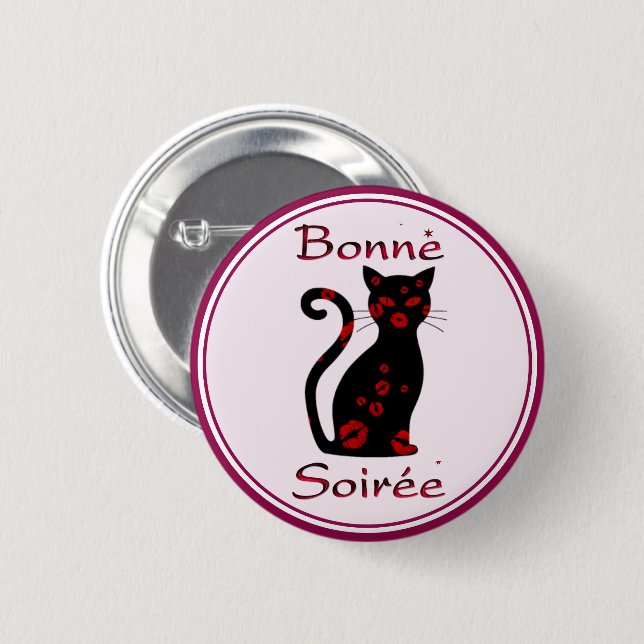 Macaron Rond 5 Cm Français : Bouton Bonne Soie (Devant & derrière)
